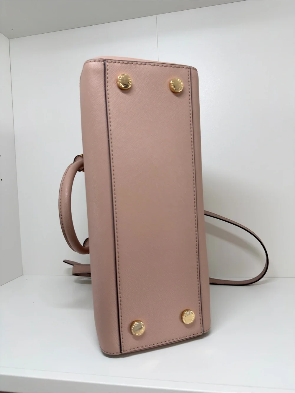 Michael Kors Pink Saffiano Convertible Satchel